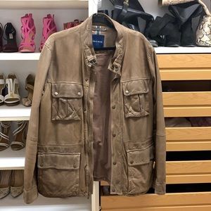 Cole Haan Men’s Distressed Leather Jacket